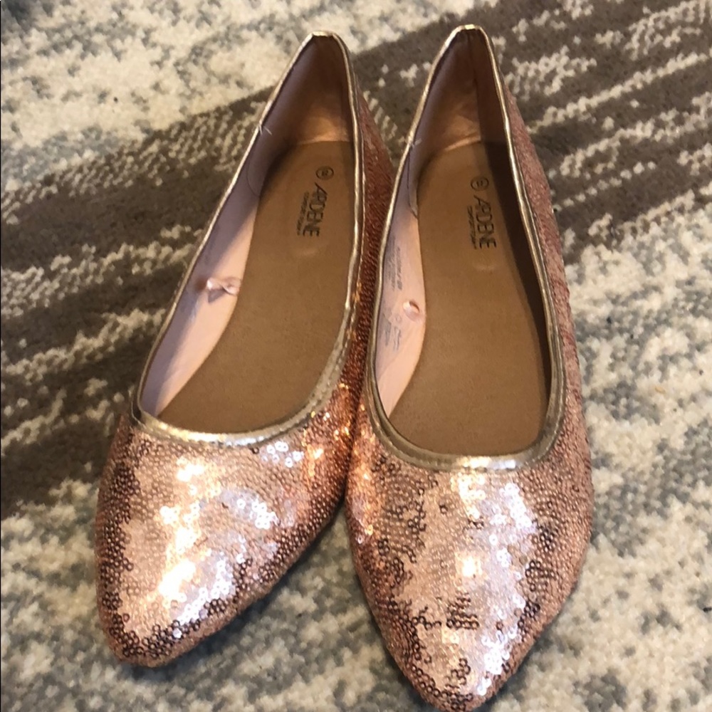 Rose gold slippers